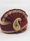Maroon And Cream Safa Vol 3 Velvet With Less Wedding Wear Mens Latest Collection SAFA 50